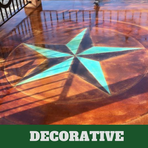 This is a picture of a decorative concrete floor.